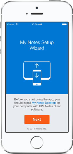 My Notes iPhone App - Setup Wizard
